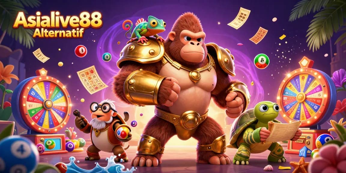 Experience excitement with Asialive88 Alternatif, featuring vibrant lottery balls and jackpots.