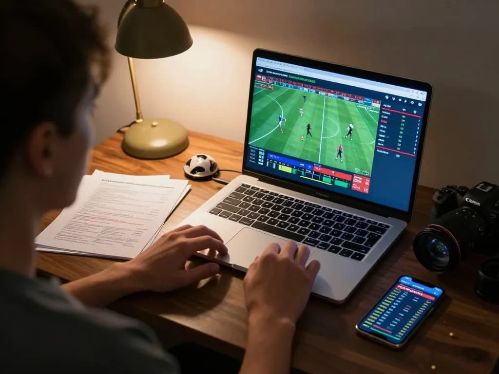Experience strategic sports betting with 888New in a cozy home gaming setup.