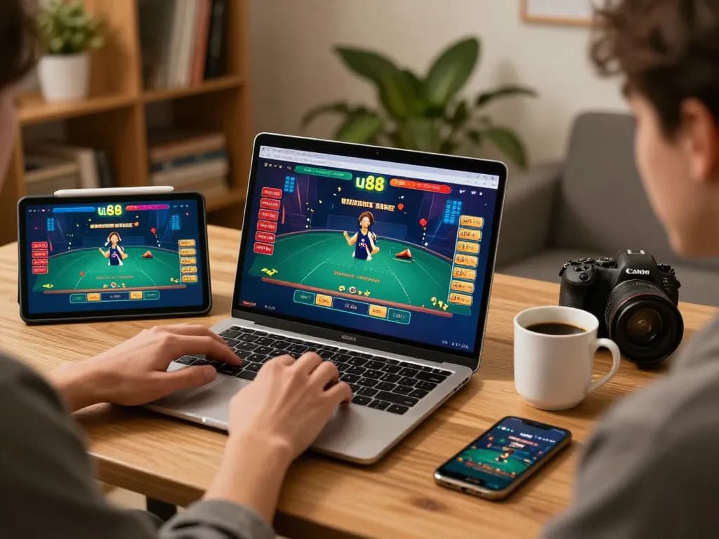 Engage with uu88 bet while enjoying live dealer gameplay on a cozy home setup.