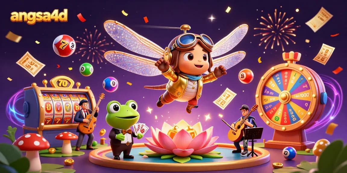 Experience the excitement of angsa4d with a vibrant casino scene featuring slot reels and dynamic actions.