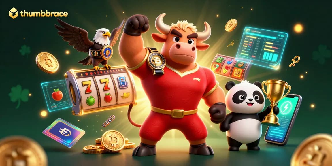 Boost your thumbbrace game with a vibrant casino scene featuring slot reels and more!