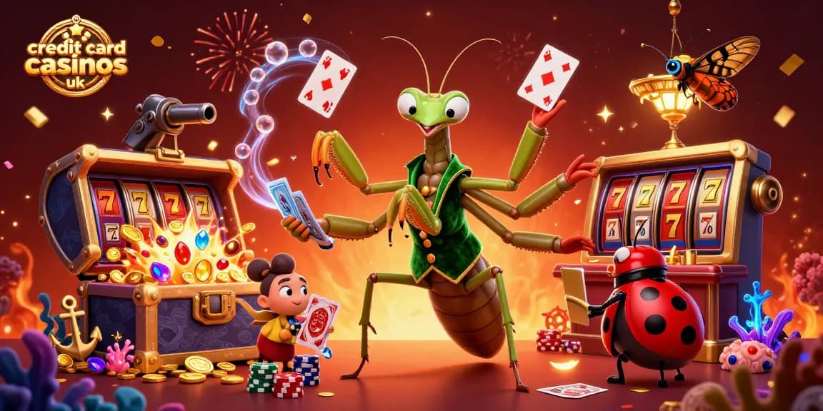 Engage with credit card casinos uk through fun illustrations of gameplay and vibrant casino scenes.