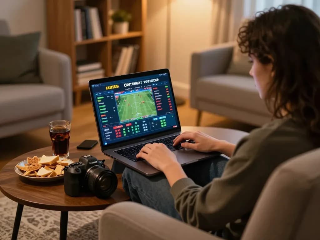 Engaging with OKFUN for online sports betting while analyzing live odds and match stats.