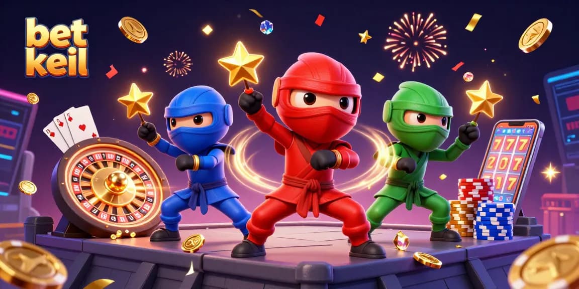 Engage in thrilling online gambling with bet kecil options surrounded by festive casino elements.