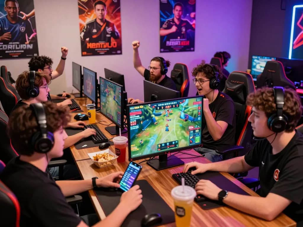 Esports betting excitement captured as gamers engage in vibrant online platform at https://gglbetsg.org/gglbet-sg/singapore-esports-betting-guide/ using colorful setups while placing bets.