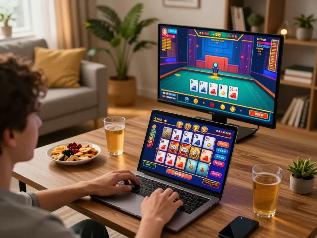 Experience Canada online casinos with immersive gameplay at home using engaging laptops and vibrant interfaces.