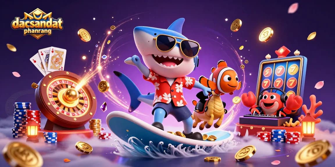 Experience exciting gameplay at dacsandatphanrang with vibrant casino elements including dancing gold coins.