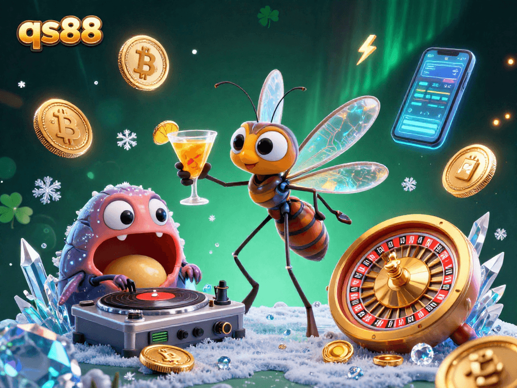 Join the vibrant gaming excitement at qs88 with immersive casino experiences featuring unique characters and crypto elements.