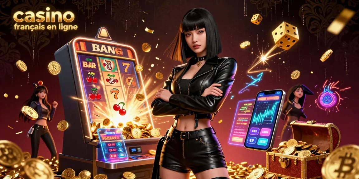 Vivez l'excitation au casino français en ligne avec une scène de casino 3D vibrante remplie d'éléments de jeu passionnants.