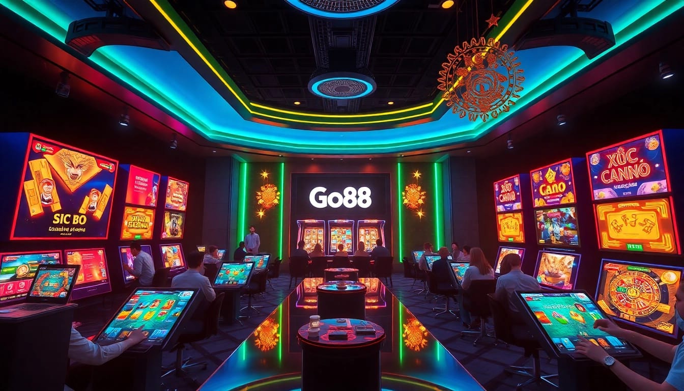 Experience the excitement of Go88's online gaming community at go88.bio with vibrant casino visuals.