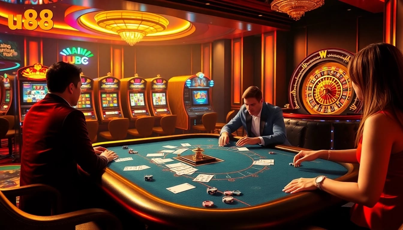 Experience the excitement of uu 88 with high-stakes poker gaming and thrilling casino scenes.