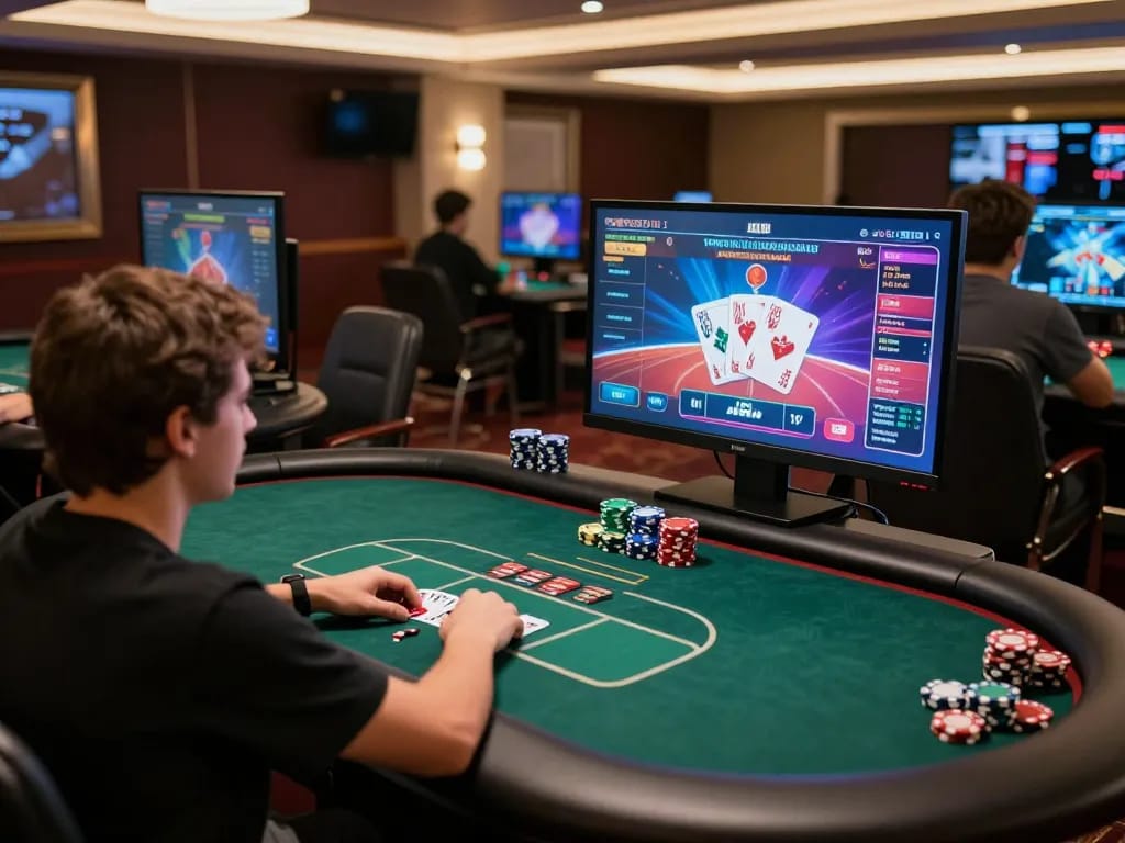 Player enjoying an exciting poker game on 789club online casino with vibrant graphics and immersive atmosphere.