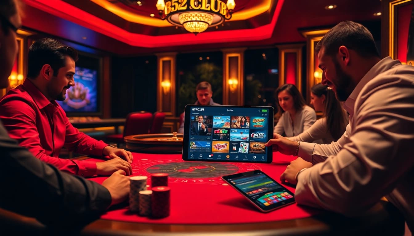 Experience the excitement at B52CLUB with players enjoying thrilling casino games.