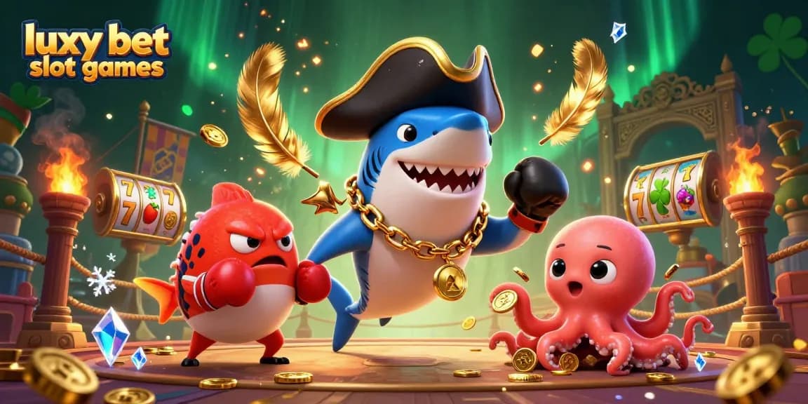 Enjoy engaging luxy bet slot games with animated characters and vibrant casino elements alive in action.