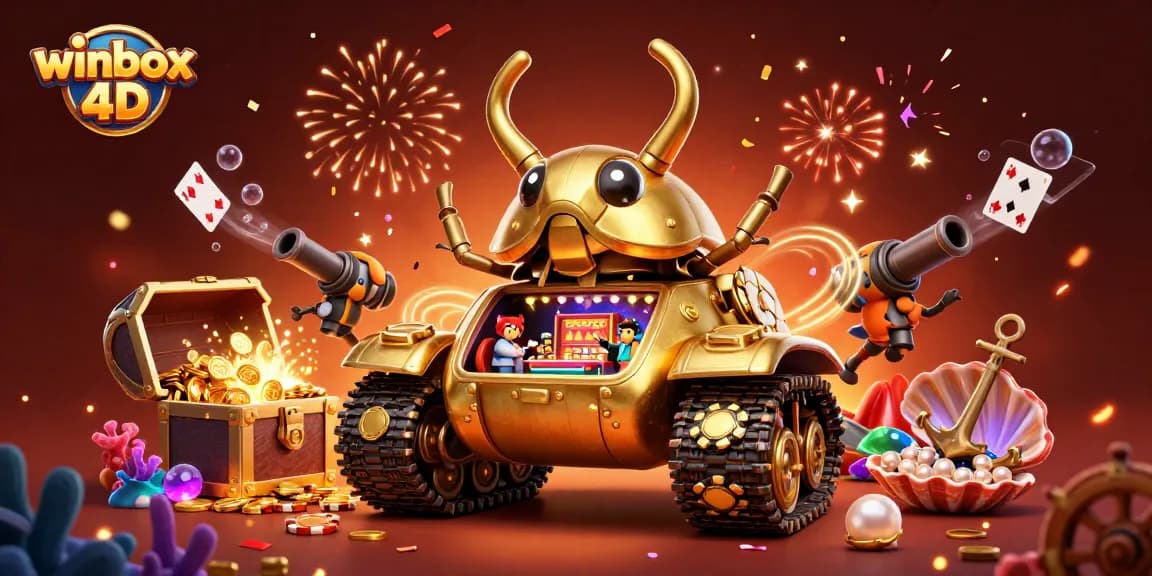 Experience thrilling gameplay in winbox 4d with a spectacular 3D casino scene bursting with action.