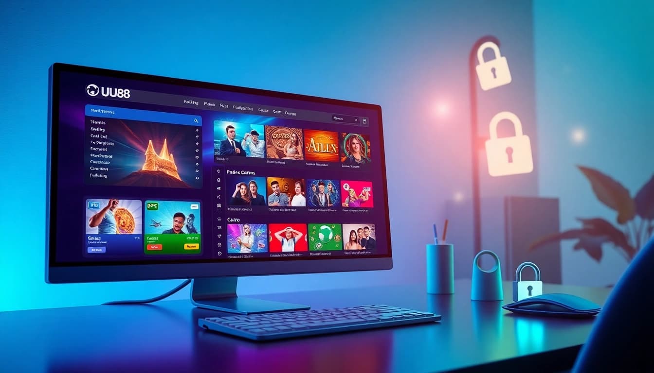 UU88 online betting platform interface showcasing diverse gaming options and secure features.
