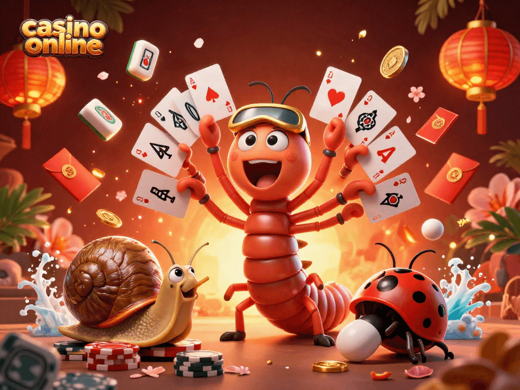 Experience immersive gameplay with casino online elements featuring vibrant characters and festive decorations.