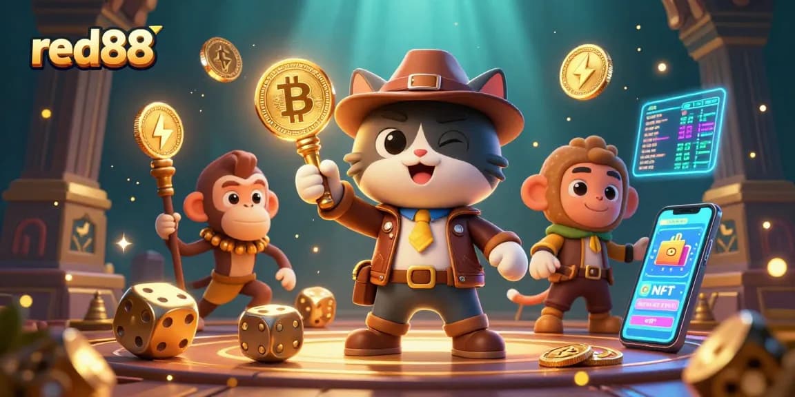 Immerse yourself in the red88 adventure as a cat archaeologist discovers hidden treasures in a vibrant casino.