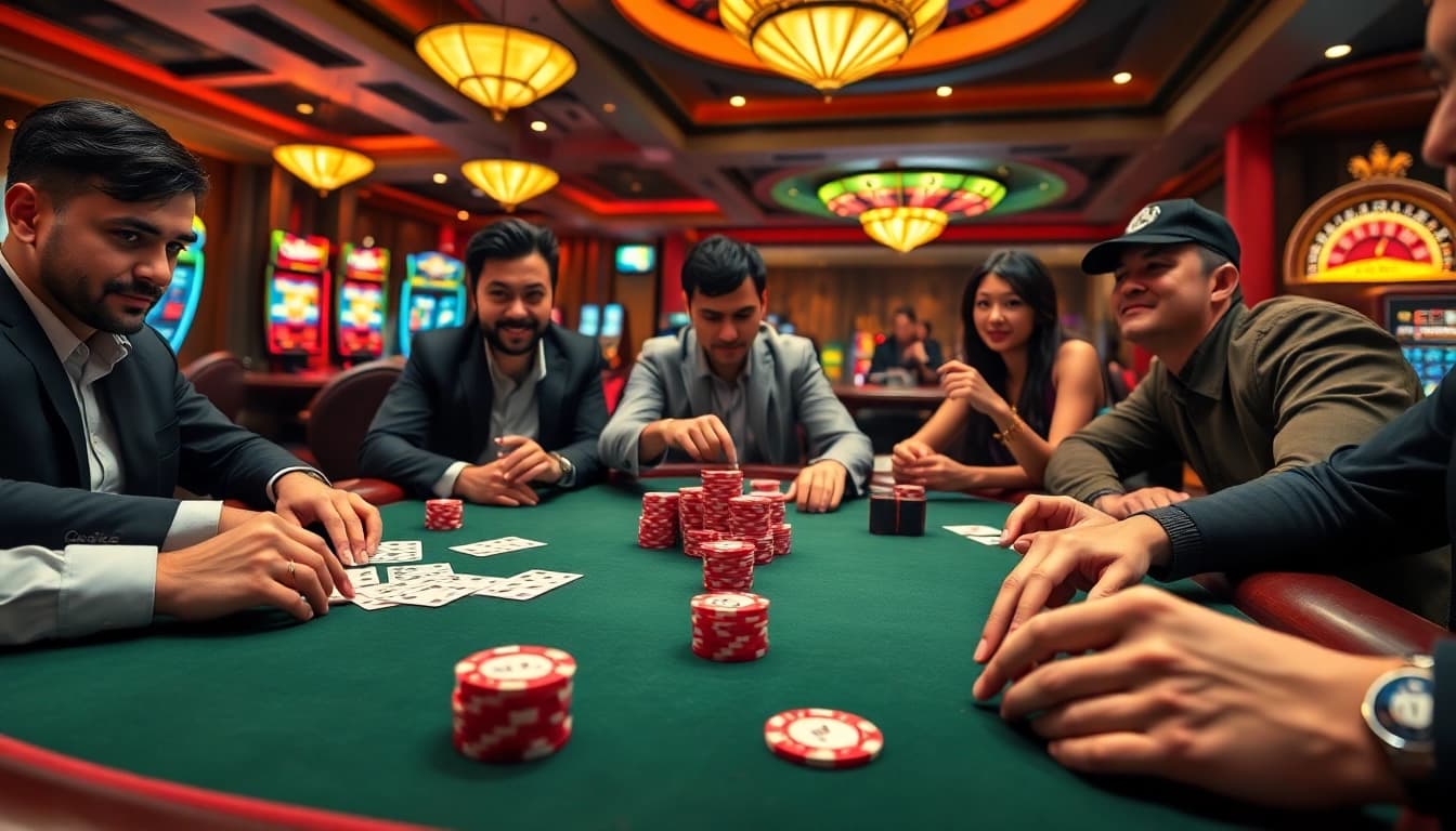 Experience thrilling gameplay at xx 88's luxurious poker table with vibrant chips and cards.