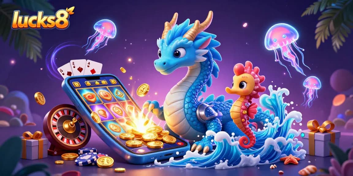 Experience thrilling gaming at lucks8 with vibrant 3D casino characters and dynamic slot game visuals.