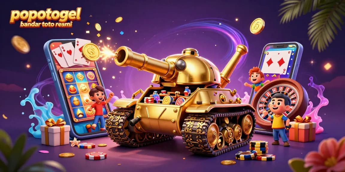 Experience the thrill with popotogel bandar toto resmi as golden coins and slot games electrify the scene.