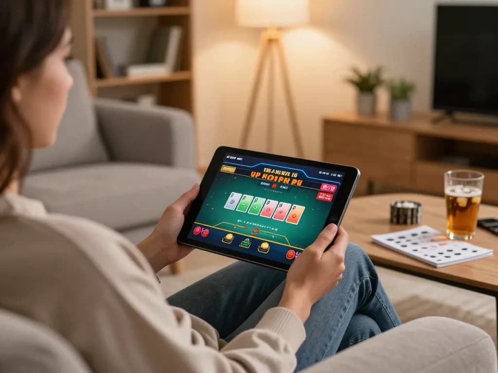TG88 engaging gameplay on tablet in a cozy home setting with strategy notes.