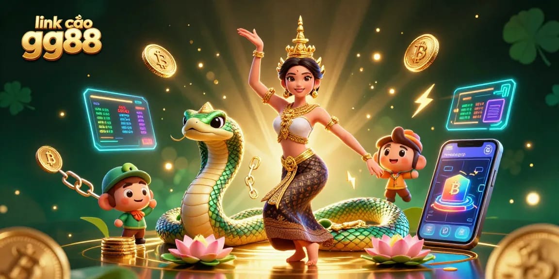 Engage with exciting gambling action at link vào gg88, showcasing vibrant Asian dance and crypto elements.