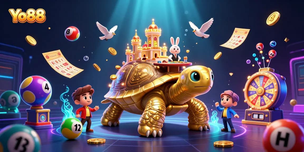 Win big at Yo88 with thrilling casino illustrations showcasing games and prizes.