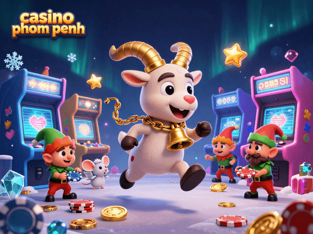 Engage in thrilling games at casino phnom penh while enjoying a vibrant casino scene with festive elements.