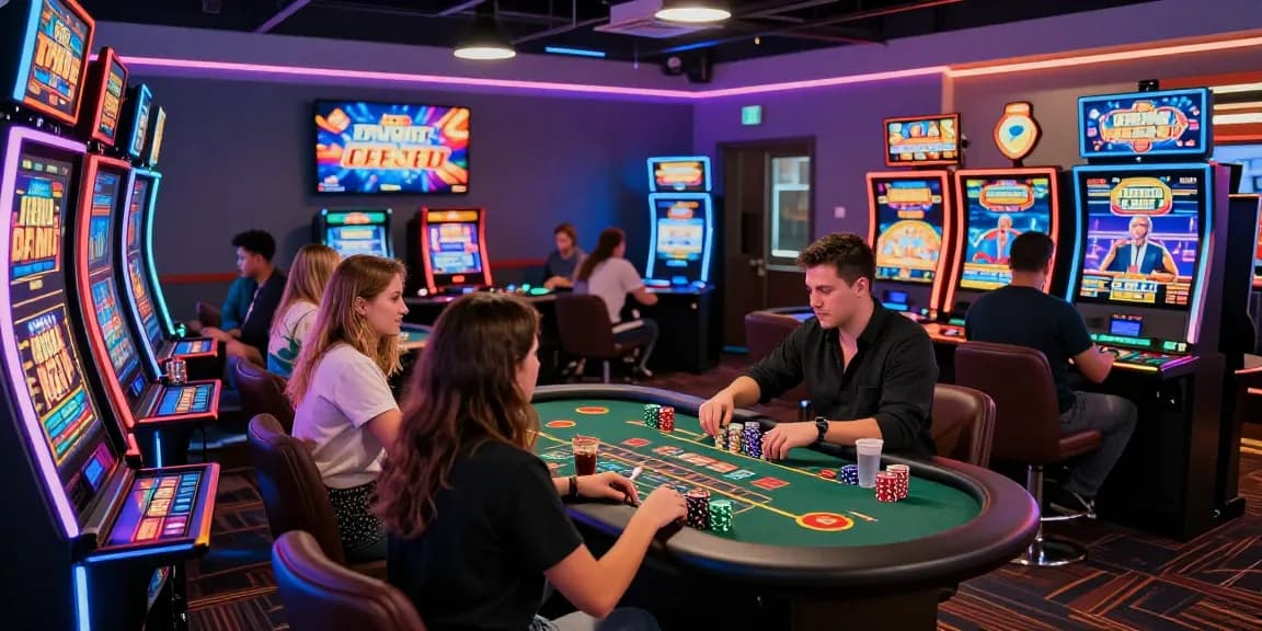 Exciting players enjoying new online casinos with vibrant gaming displays and live dealers.