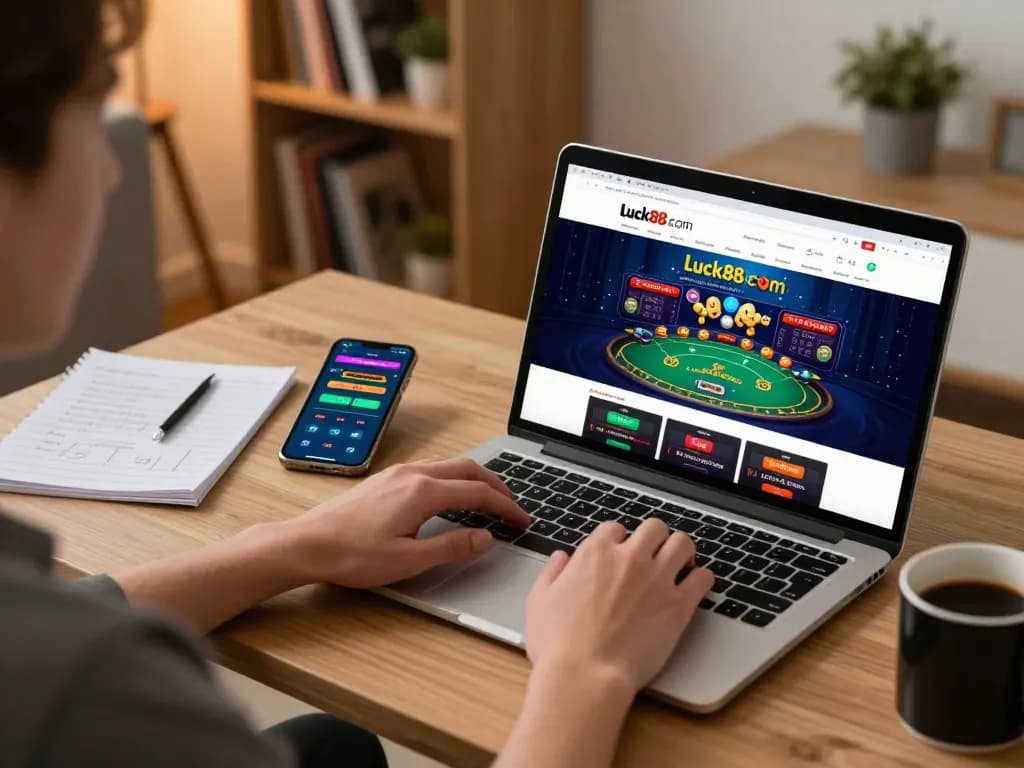 Engaging in online gaming at luck88com with a dynamic setup for strategic betting.