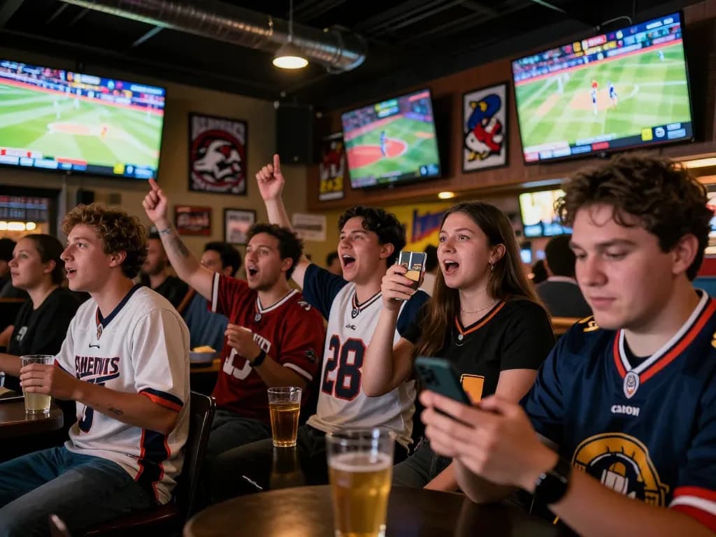 KQBD sports fans engaging in live betting while enjoying their favorite games.