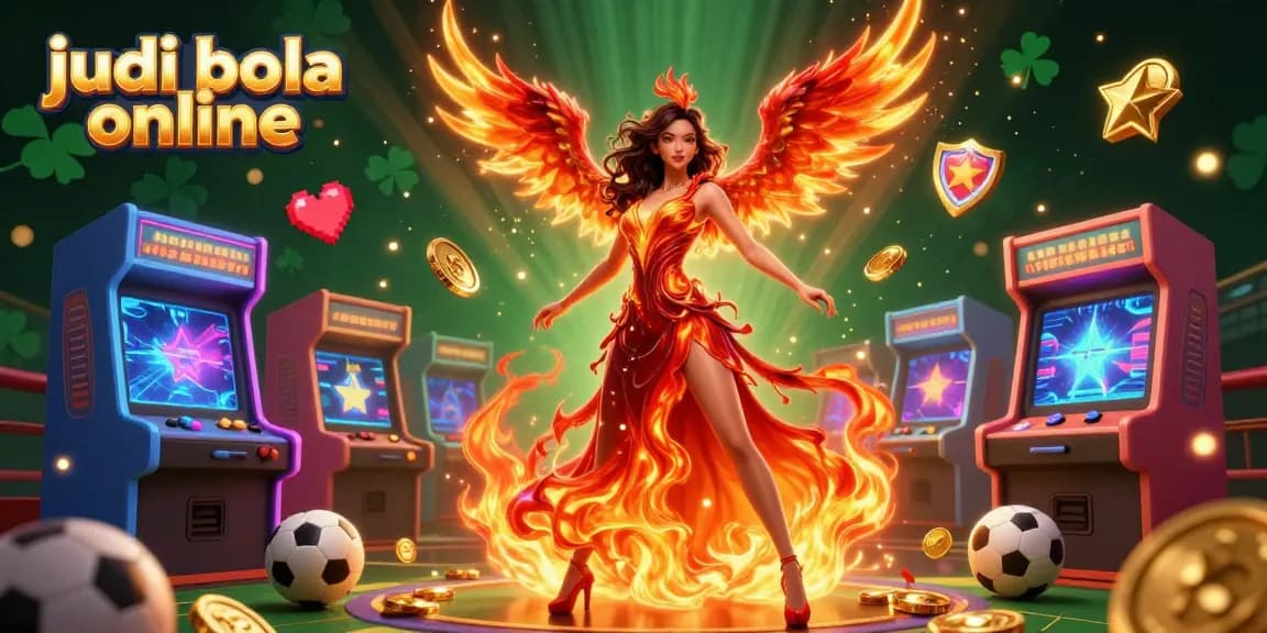 Experience the excitement of judi bola online with a vibrant 3D illustration featuring an Asian goddess of fortune.