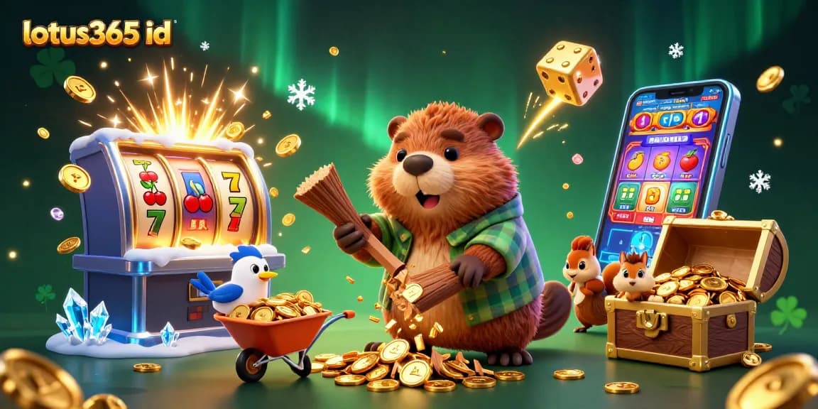 Engage with lotus365 id for exciting gaming, featuring animated characters and casino elements.