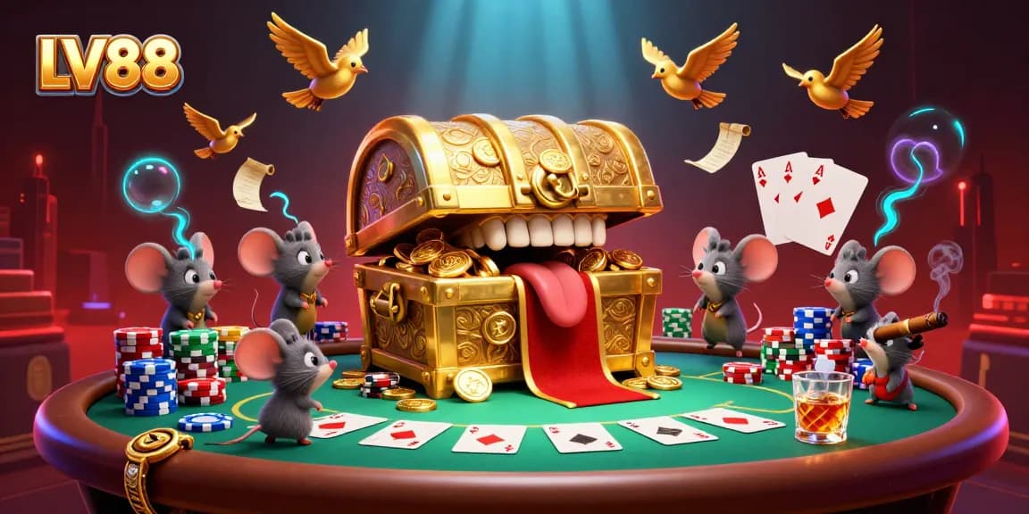 Experience thrilling gameplay at LV88 with vibrant casino elements and adventurous characters.