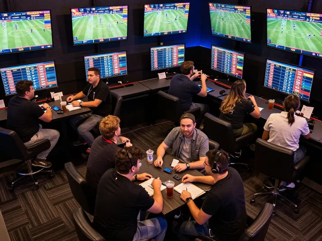 Actively placing bets at lucky88i's dynamic sports betting environment, showcasing excitement and strategy.