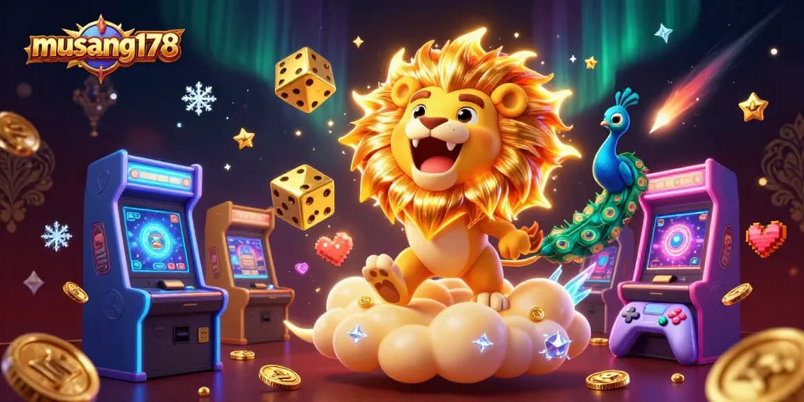 Musang178 menghadirkan kemeriahan permainan kasino dengan karakter kartun dan elemen game yang menarik.