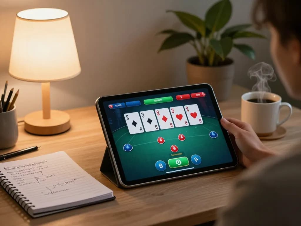 Engaging online casino gaming with nhà cái gg88 displayed on tablet and cozy atmosphere promoting responsible play