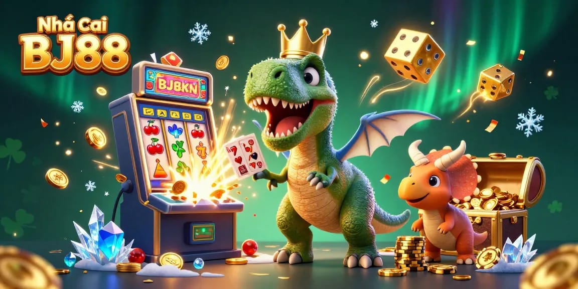 Experience thrilling gameplay at Nhà cái BJ88 with unique characters and vibrant casino elements.