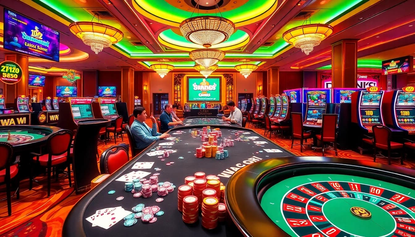 Experience the thrill of DN 88, showcasing enthusiastic players at luxurious casino tables.