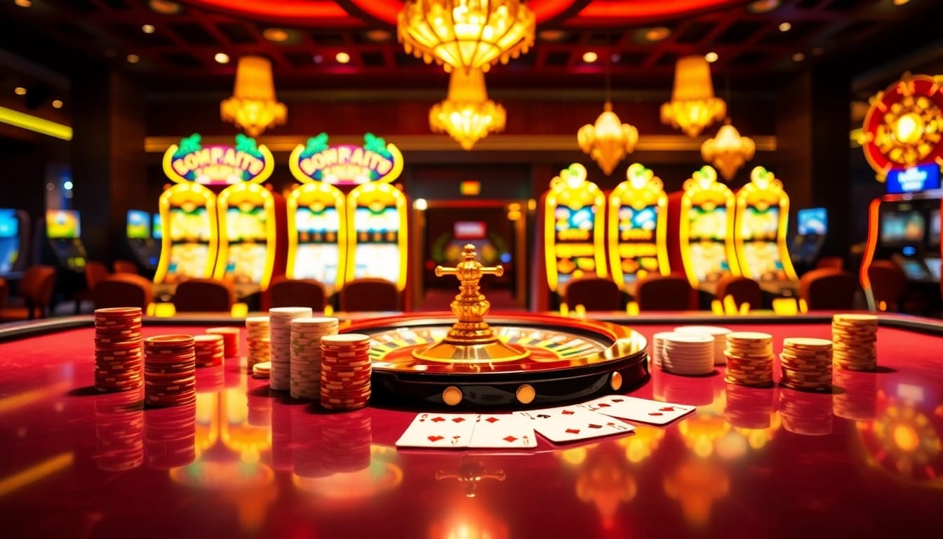 Experience thrill and excitement at RR88 casino with luxurious gaming tables and vibrant atmosphere.