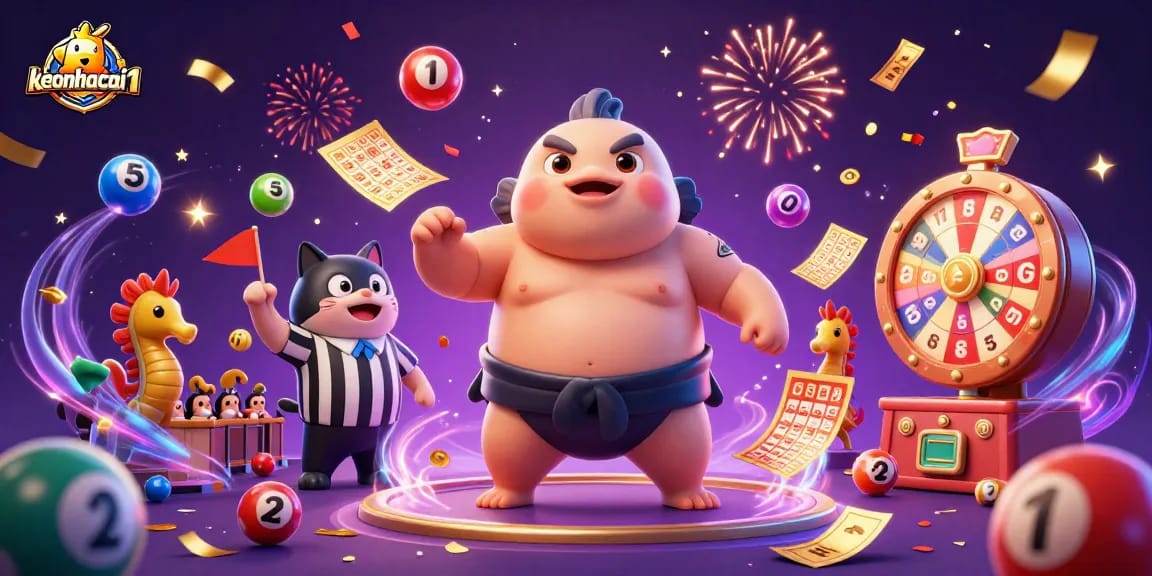 Engage with the vibrant world of keonhacai1 as a giant blowfish sumo battles for big wins.