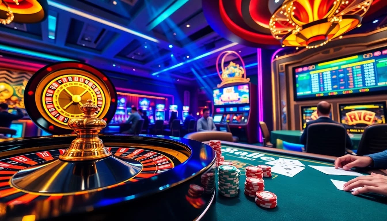 Join the thrilling raja luck experience at a vibrant casino, with exciting games and rich visuals.