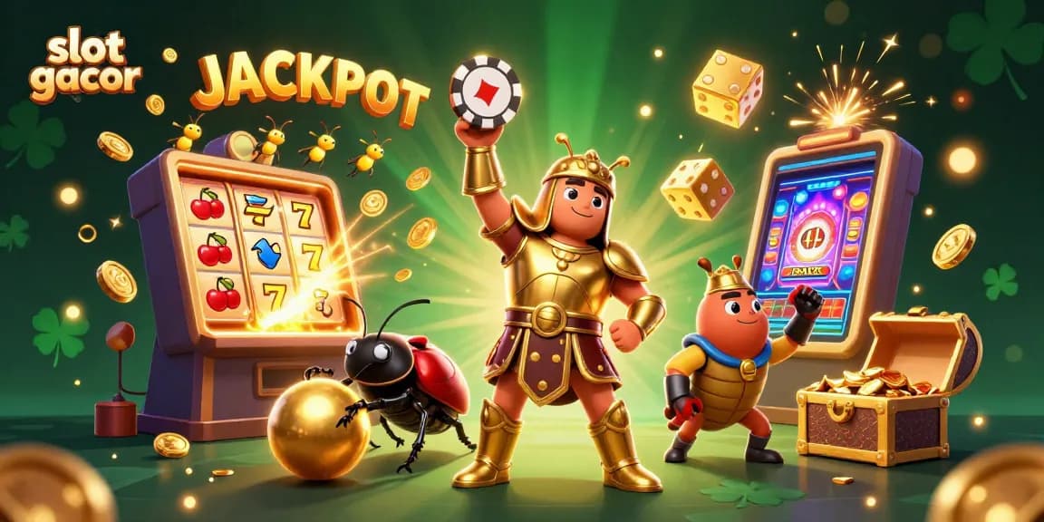 Rasakan keseruan slot gacor dengan ilustrasi 3D menarik penuh dengan simbol jackpot.