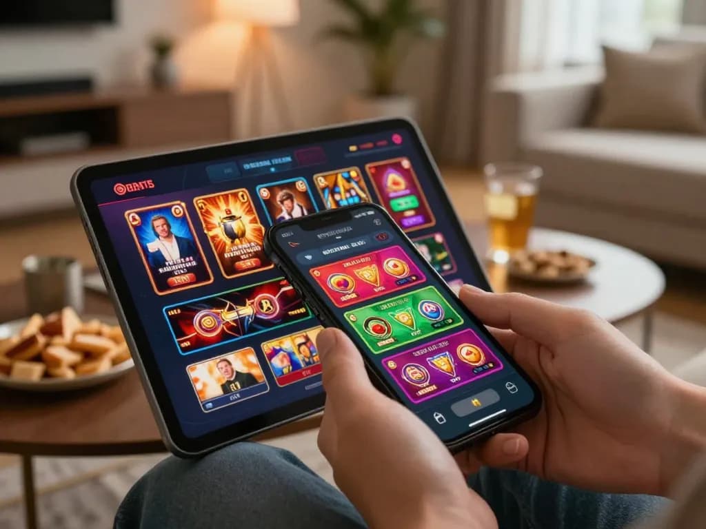Engaging gameplay on smartphone showing 789f đăng nhập options, featuring casino games in bright colors and modern interface
