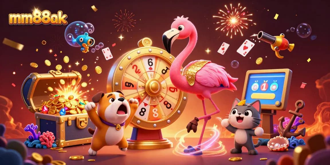 Engage in thrilling wins at mm88ak with vibrant casino elements and festive atmosphere.