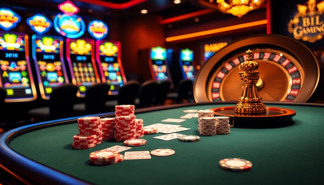Experience the thrill of garuda slot gaming with an inviting casino atmosphere featuring vibrant slot machines.