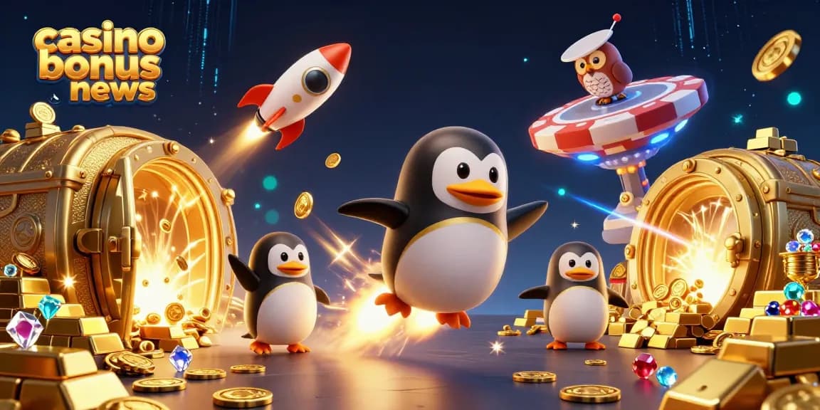 Engage with the latest casino bonus news showcasing vibrant illustrations of bonuses and jackpots.