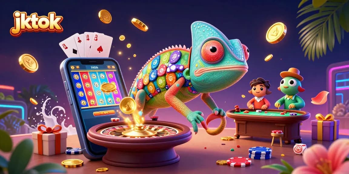 Mainkan slot dan poker di jktok dengan chameleon kasinonya yang unik dan penuh warna.