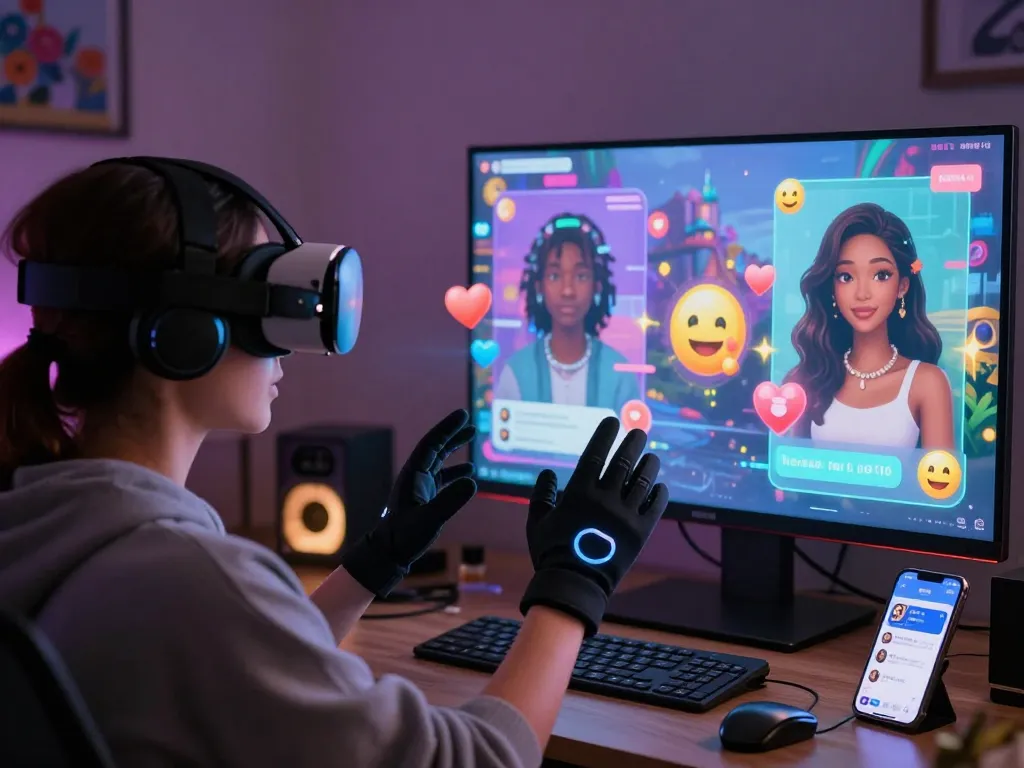 Engaging ai sex chat experience with NSFW AI avatars in a vibrant virtual reality environment
